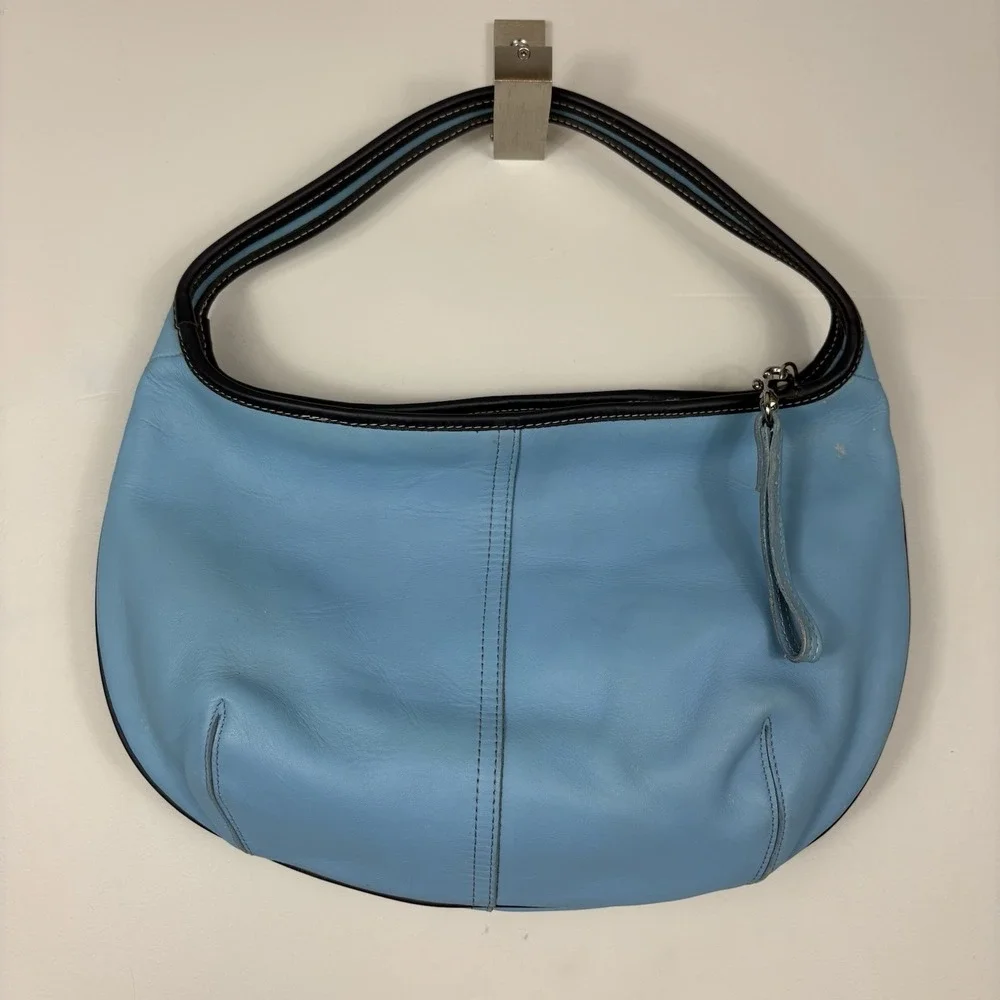 Vtg Coach Ergo 9219 Hobo Bag Blue Leather Shoulder Purse Y2K 90s